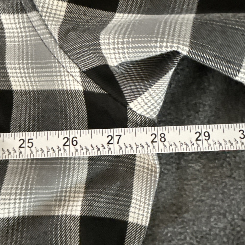 Dixxon Flannel Co The Mickey Men's 3XL Plaid Flannel Shirt Black Gray White NWOT - Picture 13 of 15
